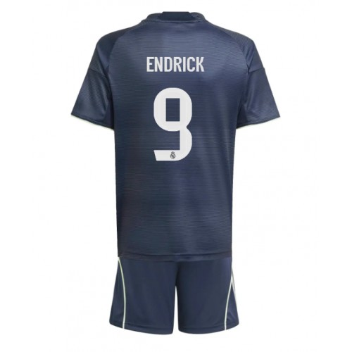 Dres Real Madrid Endrick #9 Gostujuci za djecu 2025-26 Kratak Rukav (+ kratke hlače)